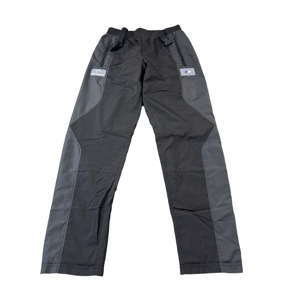 Puma X BMW Black Polyester Belted Racing Track Pant Size Men's Small